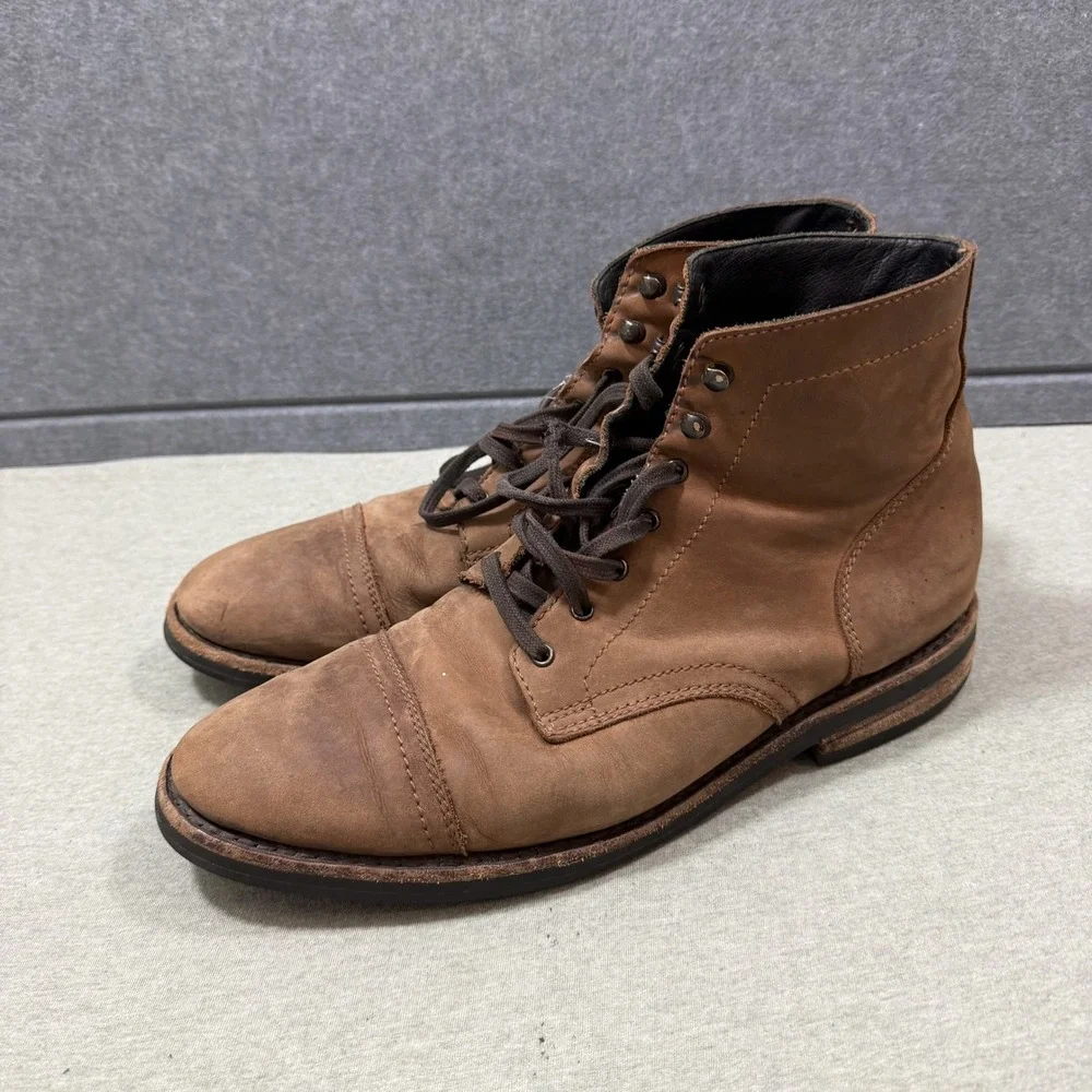 Thursday Boot Co Captain Boots 12 Brown Leather Cap Toe Combat Ankle Boots